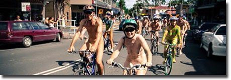 Byron Bay nude bicycling