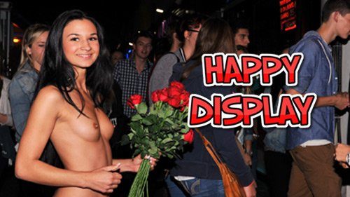 naked women happy display